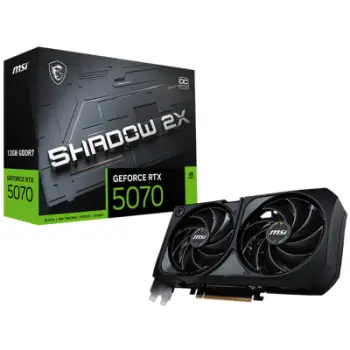 Kartë grafike MSI GeForce RTX 5070 SHADOW 2X OC, 12GB GDDR7, DLSS 4, e zezë