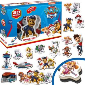 Set magnetesh Magdum PAW Patrol Fun Adventures, 20 copë, shumëngjyrësh