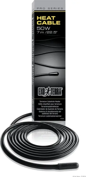 Kabllo ngrohëse Exo Terra Heater Cable, 7m, 50W, e zezë