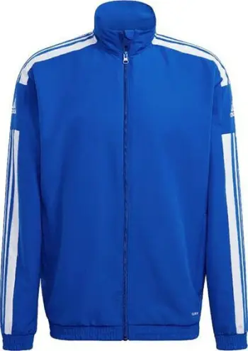 Bluzë sportive Adidas Squadra 21 M GP6445, poliester i ricikluar, me zinxhir të plotë, blu