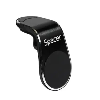 Mbajtës magnetik telefoni Car Mount Spacer, për pult dhe grilë ventilimi, rrotullim 360°, i zi