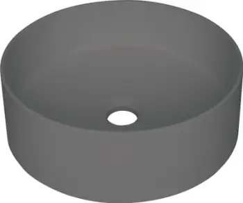 Lavaman banjoje Deante Silia, rrethor mbi banak, granit, anthracite metallic