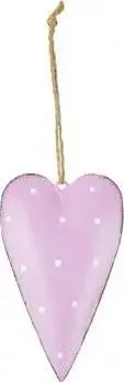 Varëse dekorative MFP Metal Heart, 6.5cm, metal, vjollcë e çelët