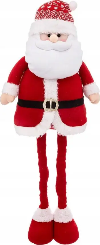 Figurë dekorative Atmosphera Santa Claus, këmbë të zgjatshme, 78 cm, e kuqe