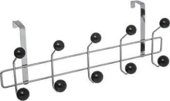 Varëse mbi derë 5five Simply Smart, metal, 10 grepë, e zezë