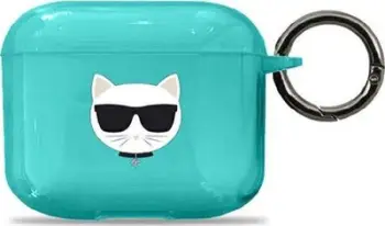 Mbrojtëse Karl Lagerfeld KLA3UCHFL Choupette, për AirPods 3, TPU, e kaltër