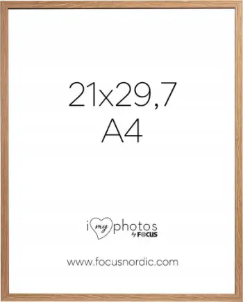 Kornizë Focus Frame Rock Oak Veneer, A4 21x29.7 cm, dru lisi natyral
