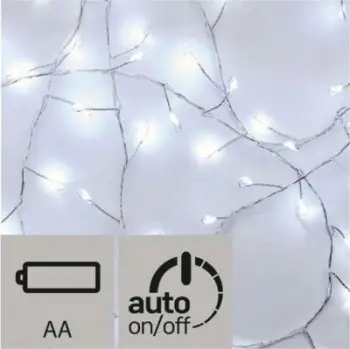 Drita dekorative EMOS LED Nano String Lights Hedgehog, 2.4 m, 3x AA, e bardhë e ftohtë