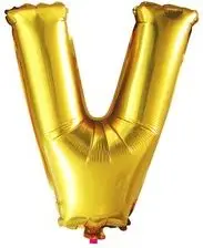 Tullumbace me shkronjën "V", 40cm, e artë