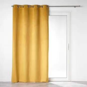 Perde Douceur D Intérieur VELOUNIGHT, kadife, e verdhë