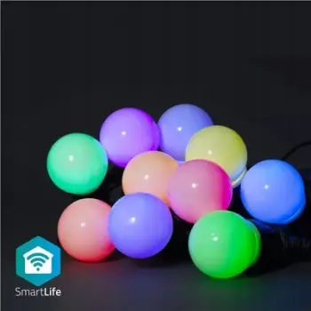 Dritë dekorative LED smart Nedis WIFILP03C10, 9m, WiFi Tuya, shumëngjyrëshe
