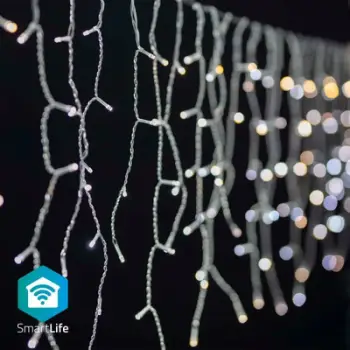 Drita dekorative LED Nedis WIFILXC04W400, 8m, WiFi SmartLife, e bardhë e ngrohtë dhe e ftohtë