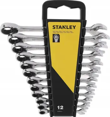 Set çelësash ratchet Stanley STMT86247, 12 copë, çelik krom vanadium, argjendtë