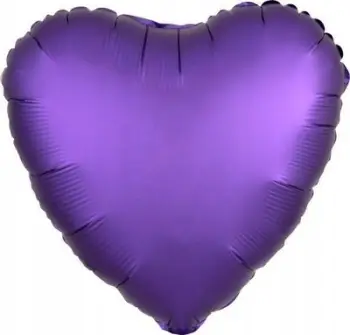 Balon dekorativ Foil Balloon Heart, 43cm, formë zemre, lejla metalike