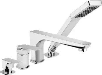 Rubinet për banjo me 4 vrima KFA Mokait, 17 l / min, krom (5535-210-00)