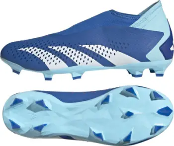 Këpucë futbolli Adidas Predator Accuracy.3 Laceless FG, pa lidhëse, terren i thatë, blu e bardhë