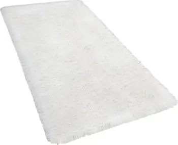 Tapet Beliani Shaggy CIDE, 80x150 cm, material pambuk poliester, i bardhë