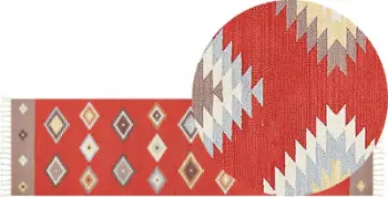 Tapet Beliani LORUT, 80x300 cm, pambuk kilim, shumëngjyrësh