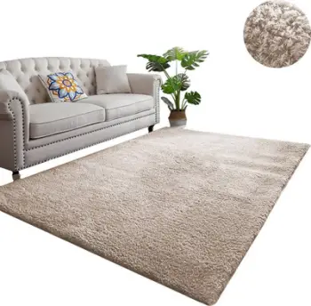 Tapet Alpaca Dense Soft Plush, 100x150 cm, shaggy, bezhë