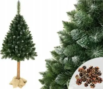 Pemë Krishtlindjesh Diamond Pine 3D, 180cm, me trung druri, jeshile