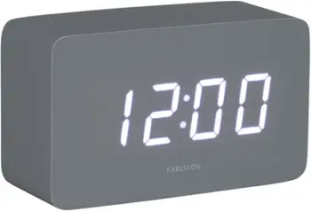Orë me alarm LED Karlsson, e hirtë