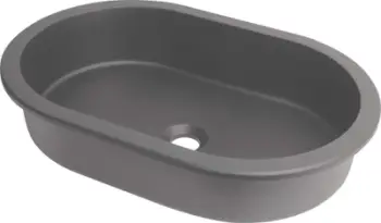Lavaman oval Deante Granite Undermount Inset, granit, anthracite metallic