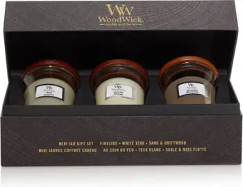 Qirinjë aromatik WoodWick Mini Woody, 3 x 85 g