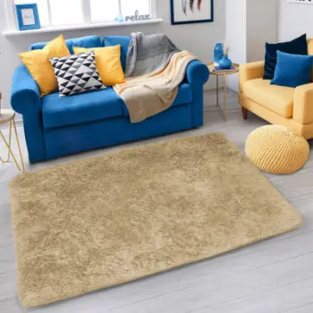Tapet Dense Soft Plush Shaggy, 120x170 cm, 3.5 cm trashësi, cappuccino camel