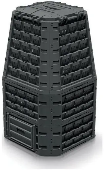 Kompostues kopshti EVOGREEN VARIO, 1050L, plastik, i zi