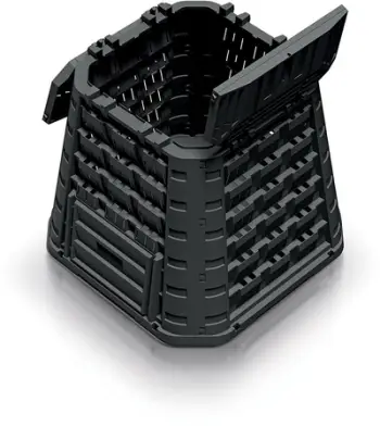 Kompostues kopshti EVOGREEN VARIO 450L, plastikë rezistente, i zi