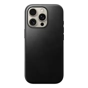 Futrollë lëkure Nomad Modern Leather Case për iPhone 16 Pro, Horween, e zezë