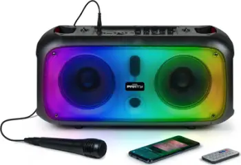 Kutinë altoparlant Bluetooth Bigben High Power Box L, 3.5 orë bateri, drita LED, e zezë