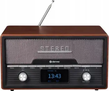 Radio retro Denver MDA-525DW, DAB+/FM, CD Bluetooth USB, kafe e zezë