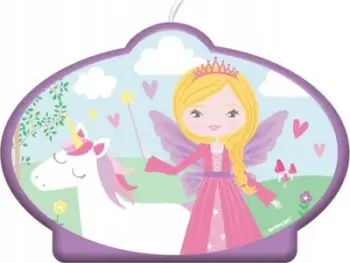 Qiri dekorativ ditëlindjeje Amscan Princess, për torte, shumëngjyrësh