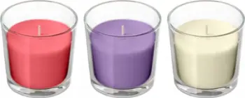 Set qirinj aromatik Arti Casa, 3 copë, në gotë qelqi, shumëngjyrësh