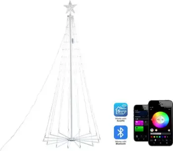 Pemë dekorative IKAMIUT Pre Lit, 210 cm, LED me Bluetooth, transparente