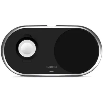Bazë karikimi wireless Epico, për Apple Watch dhe iPhone, 18W, metalike e zezë
