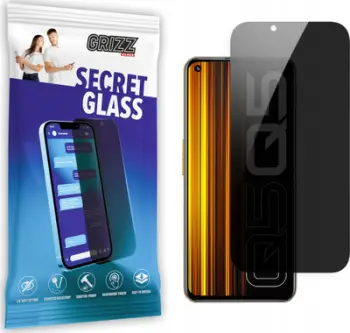 Xham mbrojtës privatësie Grizz SecretGlass për Realme Q5, 9H, i zi