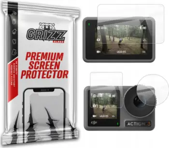 Mbrojtëse ekrani GrizzGlass CeramicFilm për DJI Osmo Action 3, film keramik, transparencë e lartë