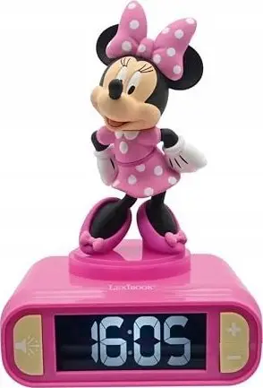 Orë alarmi Lexibook Minnie Mouse, dritë 3D, ekran digjital, rozë