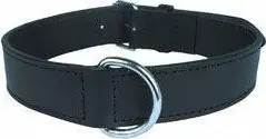 Qafore për qen Zolux Genuine Leather, lëkurë natyrale, 34 44 cm, e zezë