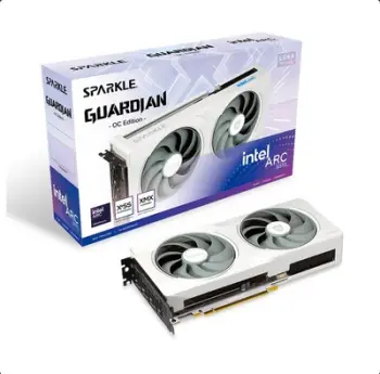Kartë grafike Sparkle Arc B570 Guardian Luna OC, 10GB, GDDR6, blu