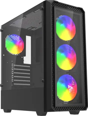 Kutia kompjuterike Savio Noctis Glass RGB, ATX, xham i temperuar, e zezë