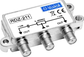 Ndajës antene TELKOM TELMOR RDZ-211, 5-862 MHz, 2 dalje, i jashtëm