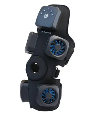 Pajisje terapike Therabody RecoveryTherm Hot & Cold Vibration Knee TB03821-01, terapi e ftohtë dhe e ngrohtë, vibrim, e zezë