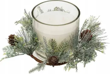 Qiri dekorativ Atmosphera Christmas Candle With Centerpiece, 270 g, aromatik, shumëngjyrësh