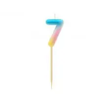 Qiri torte Godan Piker Number 7 Ombre, 11cm, pastel