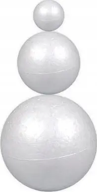 Toptha stiropori dekorative MFP Smooth Ball, set, të bardha
