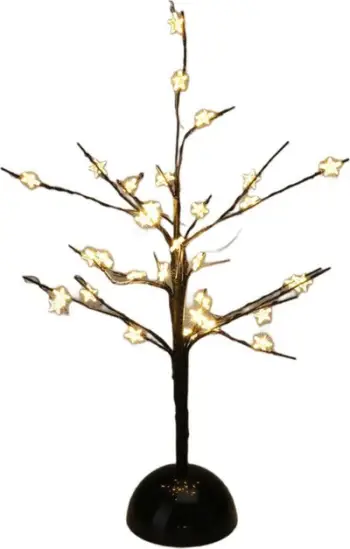 Pemë dekorative me drita LED Best Season Illuminated Tree, 120cm, dritë e bardhë e ngrohtë, bazë e zezë