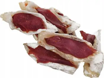 Shpërblim për qen PETITTO Rabbit Ear, i mbushur me mish pate, 500 g, ngjyrë natyrale